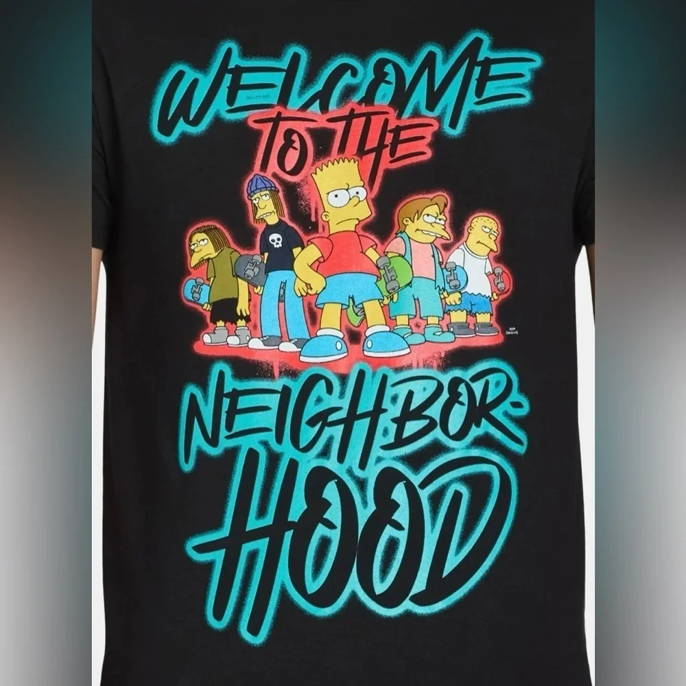Simpsons Neighborhood Graphic Tee Shirt